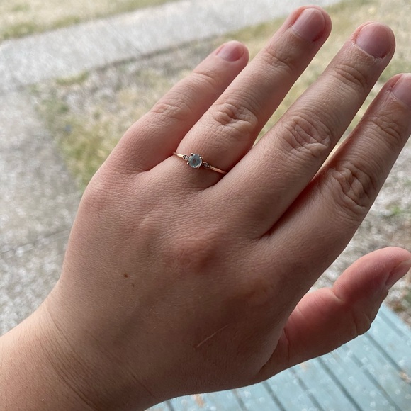 Aquamarine and diamond ring - Picture 9 of 13